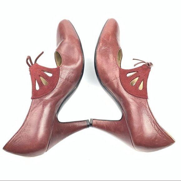 Naturalizer N5 comfort Collina booties sz 5 Burgundy leather Regencycore boots - Picture 6 of 12